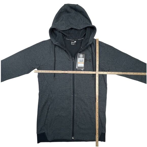 New Under Armour Men Grey Hood Jacket Zipped Sport Long Sleeve US Small - Picture 5 of 9
